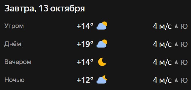 Прогноз погоды