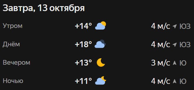 Прогноз погоды