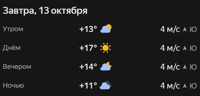 Прогноз погоды