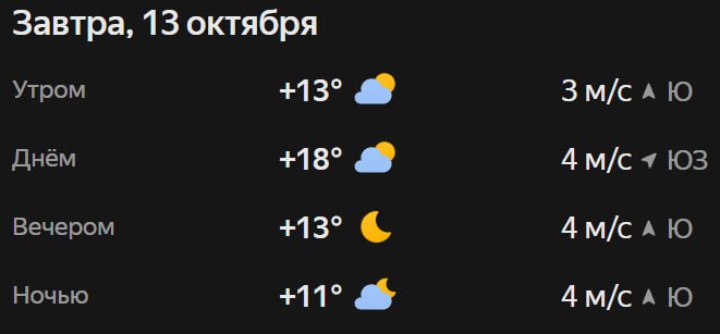 Прогноз погоды