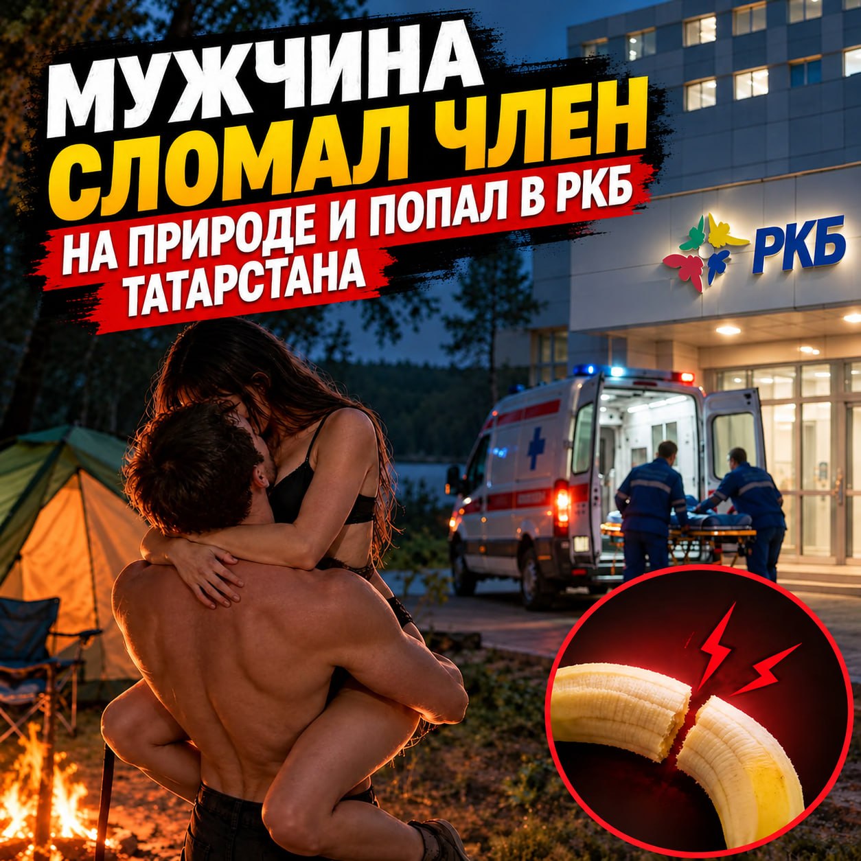 Мужчина сломал уретру на природе и попал в РКБ Татарстана