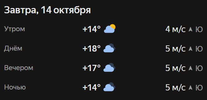 Прогноз погоды