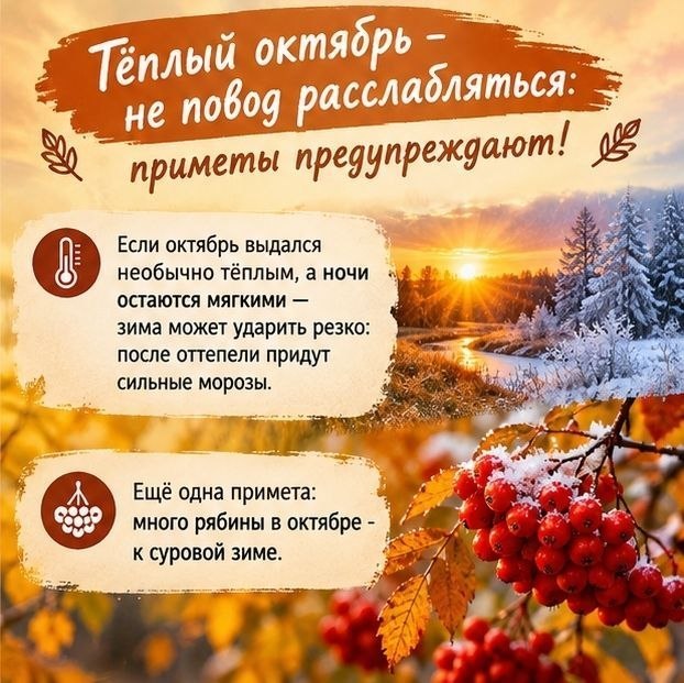 Октябрь обманывает синоптиков — на помощь зовут бабушек
