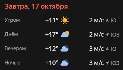 Прогноз погоды