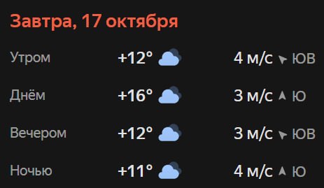 Прогноз погоды