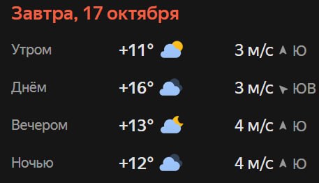 Прогноз погоды