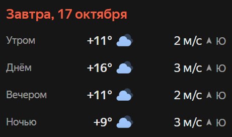 Прогноз погоды