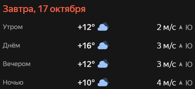 Прогноз погоды