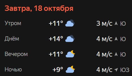 Прогноз погоды