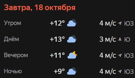 Прогноз погоды