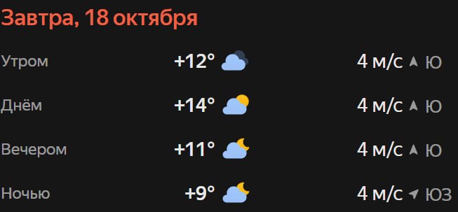 Прогноз погоды