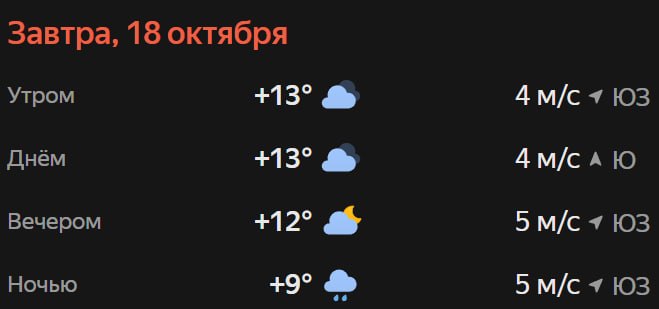 Прогноз погоды