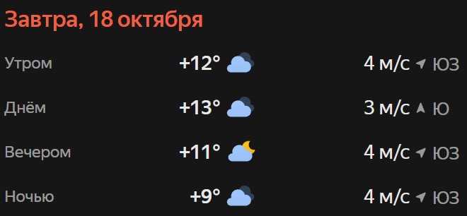 Прогноз погоды