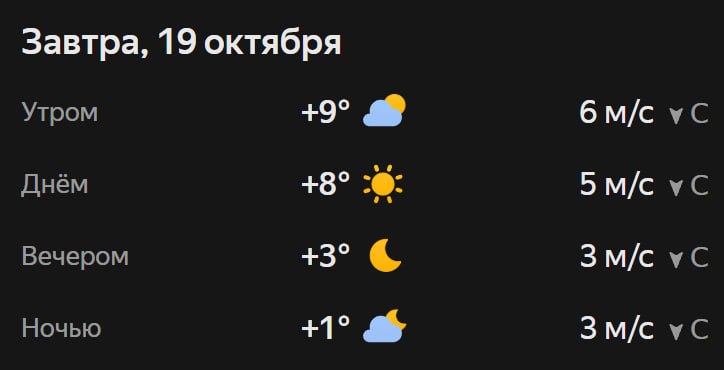 Прогноз погоды