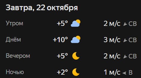 Прогноз погоды
