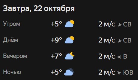 Прогноз погоды