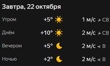Прогноз погоды