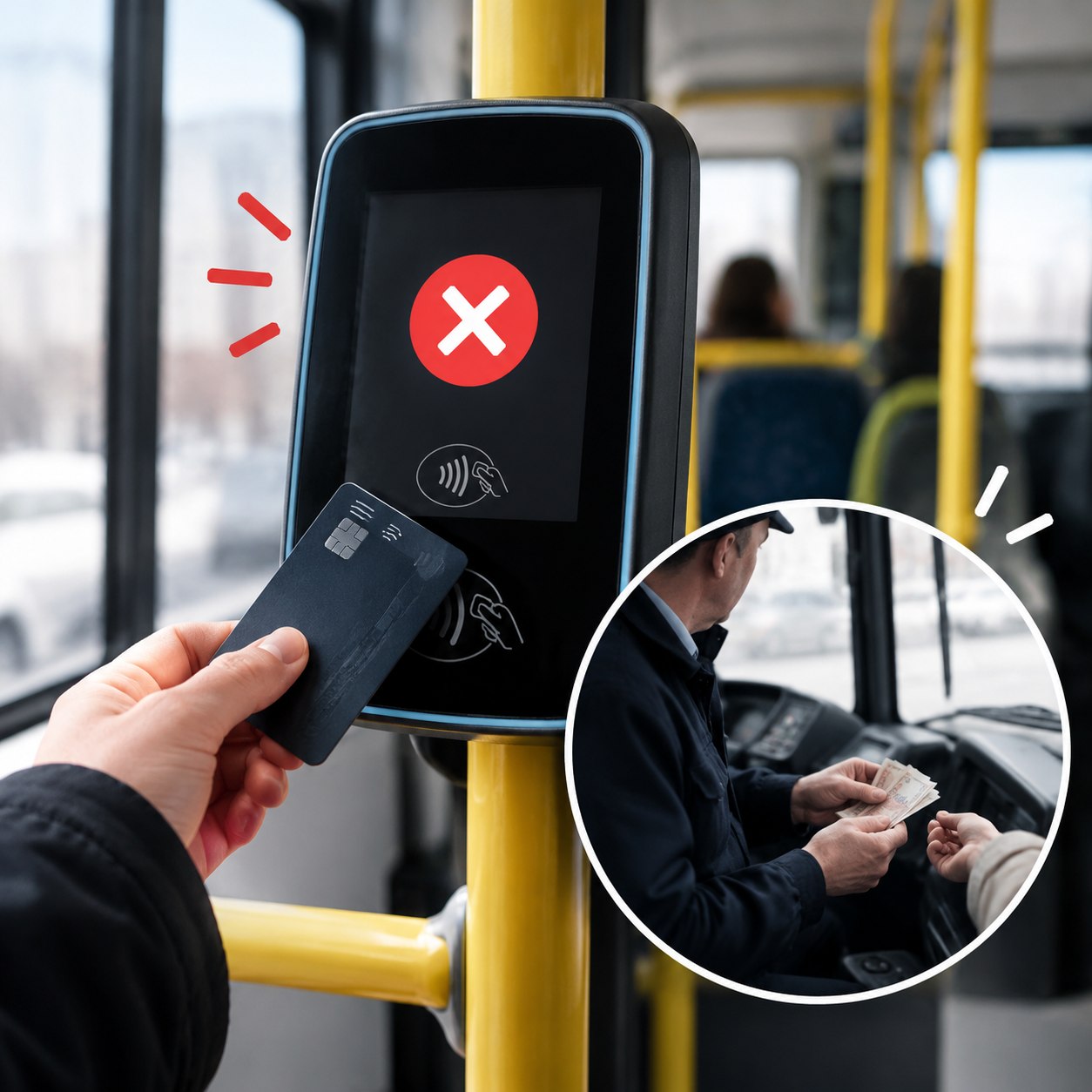 Картой не заплатить? В автобусах Нижнекамска жалуются на сбои терминалов