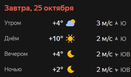 Прогноз погоды