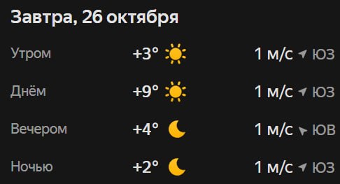 Прогноз погоды