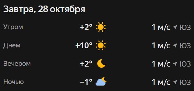 Прогноз погоды