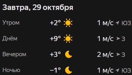 Прогноз погоды