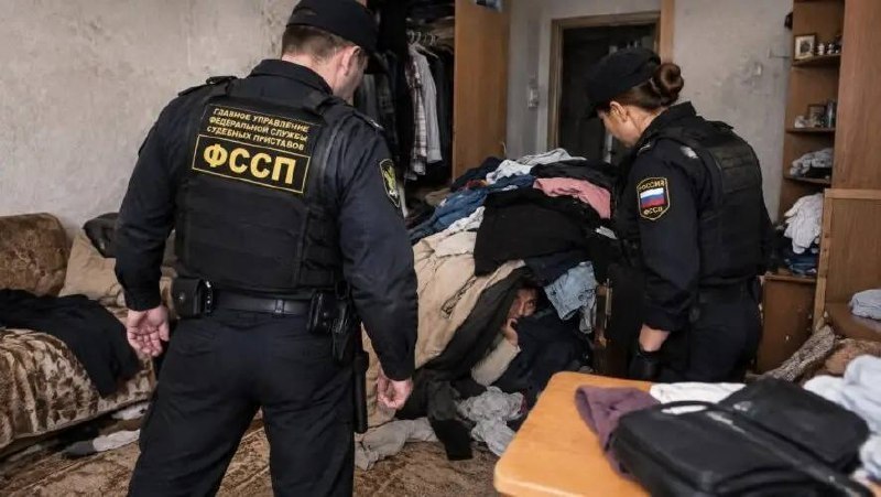 Шевелящаяся куча одежды выдала должницу в Татарстане