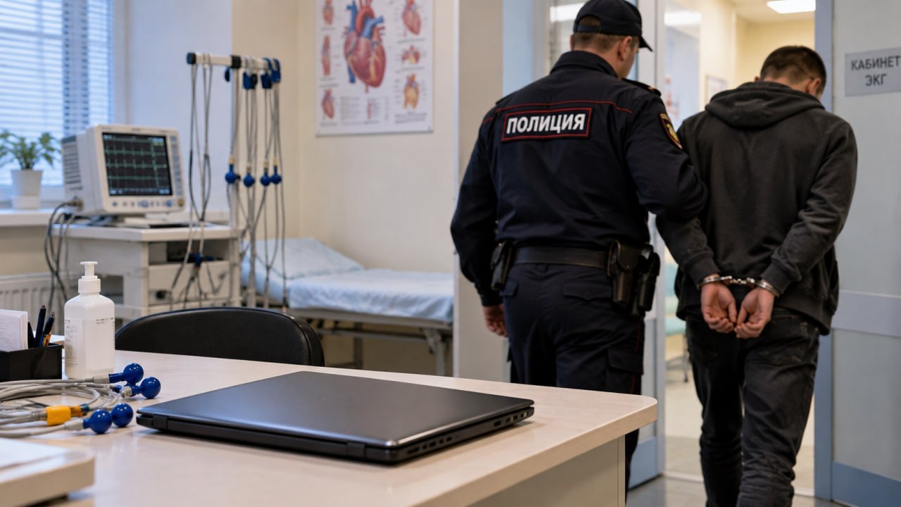 В Чистополе из кабинета ЭКГ больницы пропал ноутбук за 40 тысяч рублей